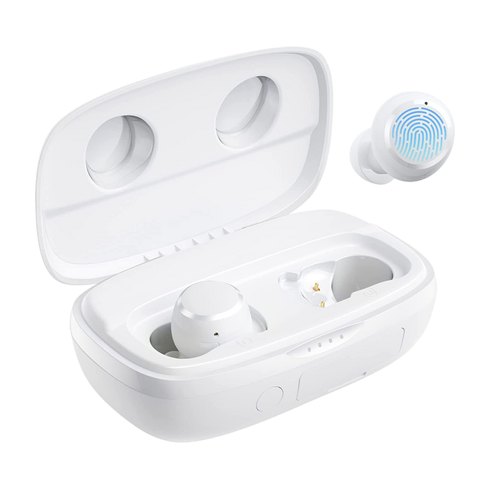 The Gearbrain Tribit FlyBuds True Wireless Earbuds White